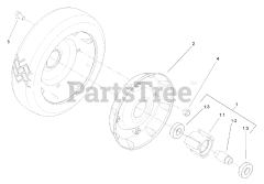 Exmark M216KASPC - Exmark 21" Metro Self-Propelled Walk-Behind Mower, 6hp Kawasaki (SN: 440000 - 509999) (2004) Front Wheel And Tire Assembly
