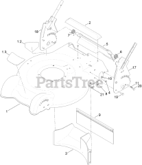 Toro 29639 - Toro 50cm Walk-Behind Mower (SN: 314000001 - 314999999) (2014) Housing, Rear Baffle and Height-of-Cut Assembly