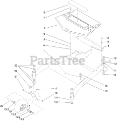 Toro 39078 - Toro 48" Walk-Behind Mower, Floating Deck, T-Bar, Gear Drive (SN: 314000001 - 314999999) (2014) CARRIER FRAME ASSEMBLY