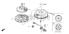 Honda GXV340 UA2 DX3 (GJAMA) - Honda Engine, Made in USA (SN: GJAMA-1000001 - GJAMA-9999999) FLYWHEEL