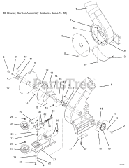 Ariens 891003 - Ariens 3-Bag Bagger HD (SN: 000101 & Above)