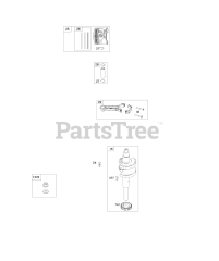 Briggs & Stratton 613777-0110-E1 - Briggs & Stratton Vertical Engine Crankshaft, Piston/Rings/Connecting Rod