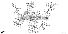 Honda HS1336 I A (SBAJ) - Honda 36" Snow Blower, Made in Japan (SN: SBAJ-5000001 - SBAJ-9999999) HANDLEBAR (UPPER)