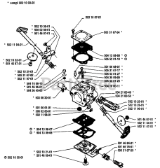 Husqvarna 40 - Husqvarna Chainsaw (1987-01) Carburetor Parts