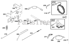 Briggs & Stratton 288702-1107-E1 - Briggs & Stratton Vertical Engine Alternator, Magneto, Control Bracket