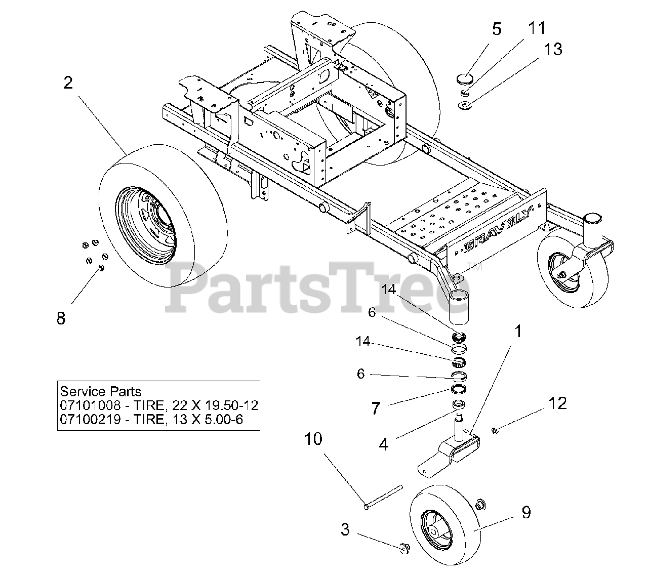 Gravely 991201 (Pro-Turn 52) - Gravely Pro-Turn 52
