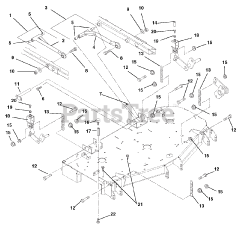 Gravely 890018 - Gravely 60" Deck for Pro-Master 320XDZ Mower (SN: 020000 & Above) Mounting Arms And Belt Guards