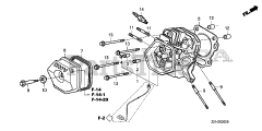 Honda EM4000SX AT1 (EBRC) - Honda Generator, Made in China (SN: EBRC-1000001 - EBRC-1499999) CYLINDER HEAD