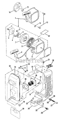 Snapper 415BPB (86367) - Snapper Blower 415BPB Recoil Starter Assm'y And Muffler Assm'y
