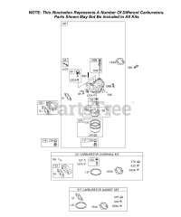 Briggs & Stratton 113432-0101-E1 - Briggs & Stratton Horizontal Engine Carburetor Group, Kits/Gasket Sets - Carburetor