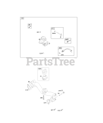 Briggs & Stratton 309447-0100-E1 - Briggs & Stratton Horizontal Engine Carburetor, Intake Manifold