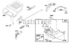 Briggs & Stratton 121802-3414-01 - Briggs & Stratton Vertical Engine Control Bracket Assy