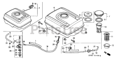 Honda GX390 K1 QDW9 (GCAA) - Honda Engine, Made in Japan (SN: GCAA-2000001 - GCAA-3399999) FUEL TANK (1)