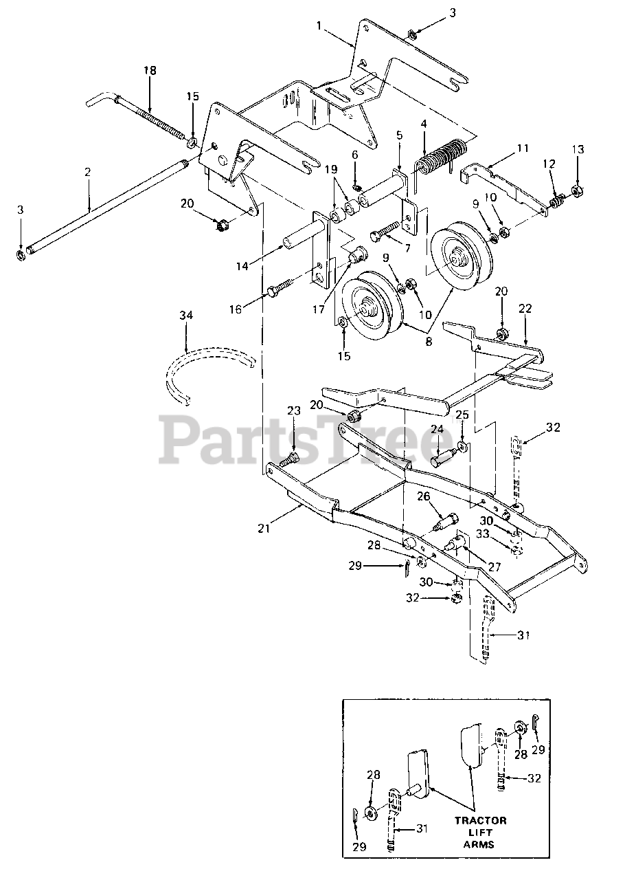 Cub Cadet 54 Inch Mower Deck Parts Diagram