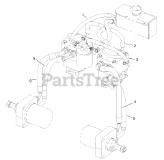 Toro 30291 - Toro 44" ProLine Walk-Behind Mower, Hydro Drive, 15hp (SN: 210000001 - 210005000) (2001) Hydraulic Hose Assembly