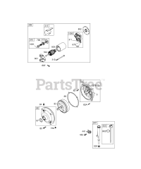 Briggs & Stratton 113432-0101-E1 - Briggs & Stratton Horizontal Engine Electric Starter, Gear Reducer, Oil Group