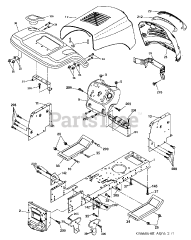 Poulan PO 15538 LT (960180005-01) - Poulan Lawn Tractor (2011-08)