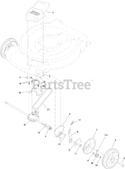 Toro 20339 - Toro 22" Recycler Walk-Behind Mower with SmartStow (SN: 400000000 - 401999999) Transmission and Front Wheel Drive Assembly