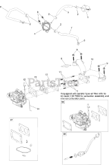 Toro 74777 (MX 6050) - Toro 60" TimeCutter Zero-Turn Mower (SN: 400000000 - 401399999) Fuel System Assembly with Non-Canister Style Air Filter