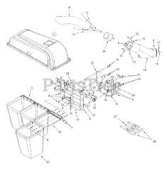 MTD OEM-190-821 - MTD Triple Bagger Assembly (2002)