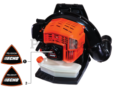 Echo PB-5810 H - Echo Backpack Blower (SN: P63215001001 - P63215999999) Labels