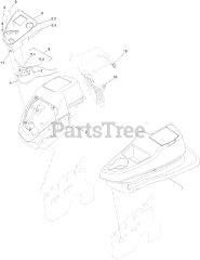 Toro 74998 (6000) - Toro 72" Z Master Zero-Turn Mower, Side-Discharge Deck (SN: 316000001 - 316999999) (2016) CONSOLE AND CONTROL PANEL ASSEMBLY