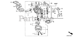 Honda GX240 U1 WKT4 (GCAKK) - Honda Engine, Made in Japan (SN: GCAKK-1000001 - GCAKK-9999999) CARBURETOR (2)