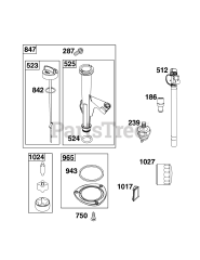 Briggs & Stratton 40N877-0071-B5 - Briggs & Stratton Vertical Engine Lubrication Group