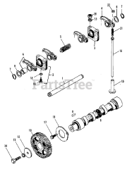 Simplicity 9518 (2097355) - Simplicity Compact Tractor, Diesel Valve Operating Mechanism Group (3486I08)