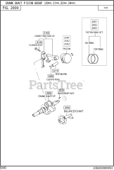 Subaru Robin EX400D00020 (EX40) - Subaru Robin Engine 200 Crankshaft