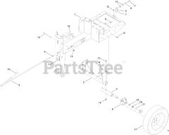 Toro 68013 (MM-655H-S) - Toro Mortar Mixer (SN: 315000001 - 315999999) (2015) Frame and Axle Assembly