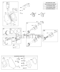 Briggs & Stratton 127332-0138-E2 - Briggs & Stratton Horizontal Engine Camshaft, Crankshaft, Cylinder, Piston Group