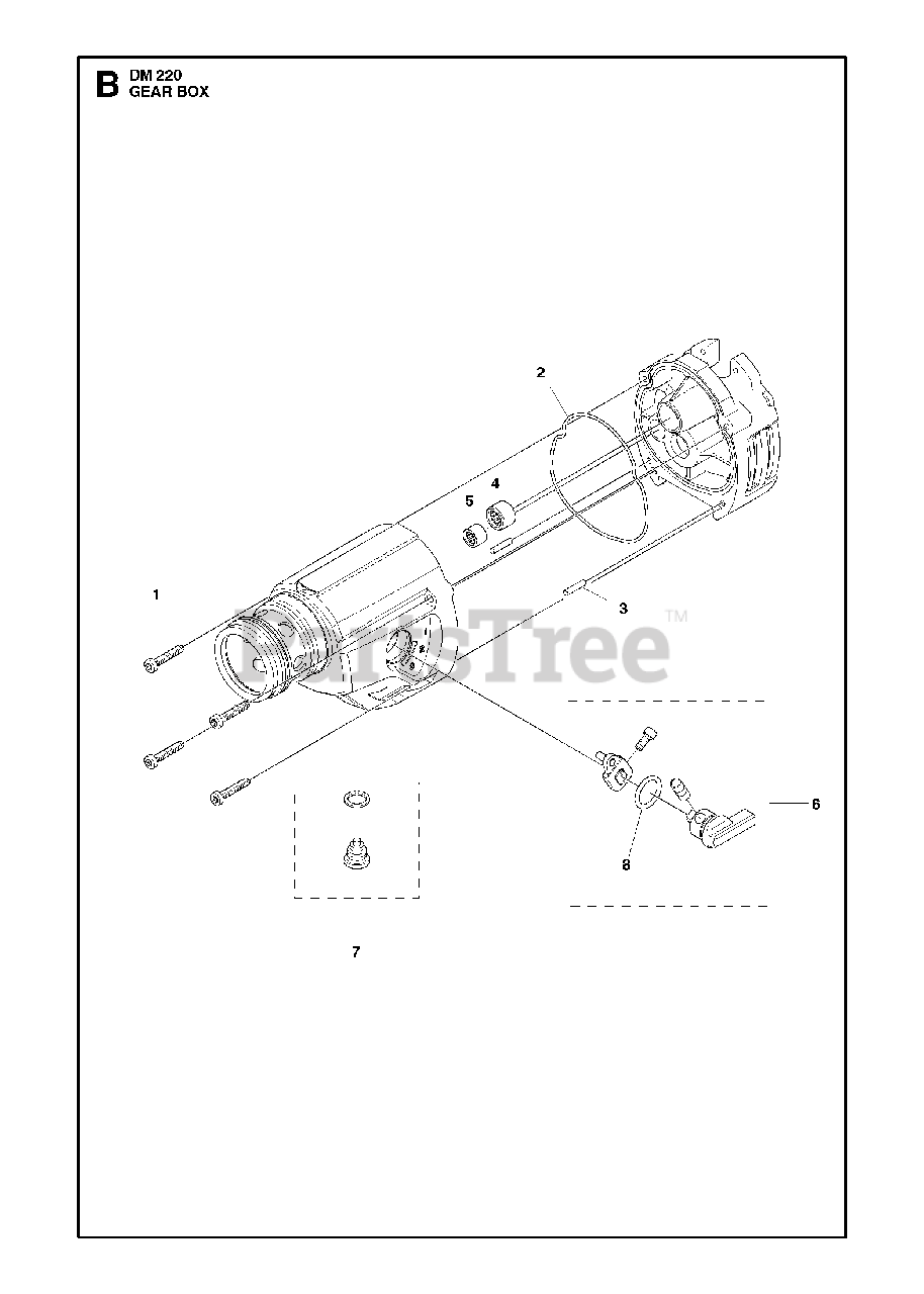 Husqvarna DM 220 Husqvarna Drilling Machine (201509) GEAR BOX Parts