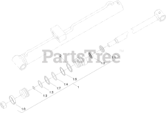 Toro 22333 (TX 525) - Toro Dingo Compact Utility Loader (SN: 270000401 - 270999999) (2007) Right Hand Hydraulic Lift Cylinder Assembly No. 104-6269