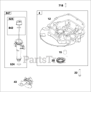 Briggs & Stratton 123P02-0067-H5 - Briggs & Stratton Vertical Engine Sump and Lubrication Group