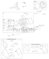 Briggs & Stratton 20G414-0368-E1 - Briggs & Stratton Horizontal Engine Cylinder Head, Gasket Set - Engine, Gasket Set - Valve, Valves