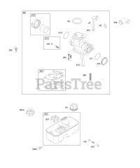 Briggs & Stratton 9B902-1652-E2 - Briggs & Stratton Vertical Engine Carburetor, Fuel Supply