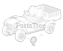Husqvarna HUV 4210 EXP - Husqvarna 4x2 Utility Vehicle, Electric (2006-11) Hubcap - HUV4210-EXP