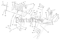 Toro 38559 (1028) - Toro 28" Power Shift Snow Thrower (SN: 240000001 - 240999999) (2004) Handle and Control Assembly