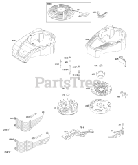 Briggs & Stratton 122Q02-0180-B1 - Briggs & Stratton Vertical Engine Blower Housing, Cover/Guards, Flywheel, Rewind Starter