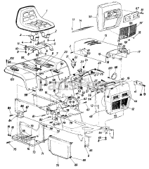 White Outdoor GT-1855 (146-995-190) - White Outdoor 50" Garden Tractor (1986) Body Assembly