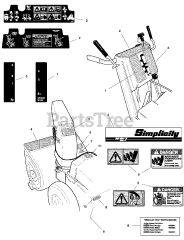 Simplicity 1170 E (1694441) - Simplicity 28" Snow Thrower, 11hp