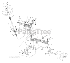 Husqvarna YTH 22V42 (960430186-00) - Husqvarna 42" Yard Tractor (2013-09) STEERING