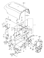 Cub Cadet Yanmar Ex3200 (54ACC4MN727) - Cub Cadet Yanmar Ex Series Compact Tractor Hood Frame