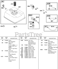 Briggs & Stratton 85462-0279-E1 - Briggs & Stratton Horizontal Engine Fuel System