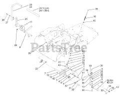 Toro 74701 (17-52 ZX) - Toro 52" TimeCutter Zero-Turn Mower (SN: 230000001 - 230999999) (2003) Motion Control Assembly