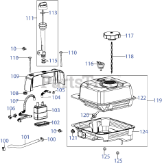 MTD 170-NU - MTD 280cc Engine 170-NU Fuel Tank &amp; Mounting