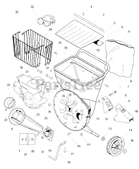 Simplicity 8/14 (1694678) - Simplicity Chipper Shredder Hopper &amp; Engine Group - Models 5/14 &amp; 8/14 (4096heg)