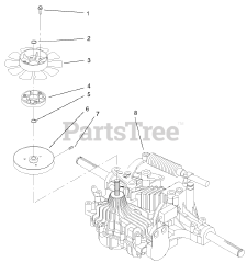 Toro 105-1383 - Toro Hydrostatic Transaxle Replacement Kit Transaxle Fan And Pulley Assembly