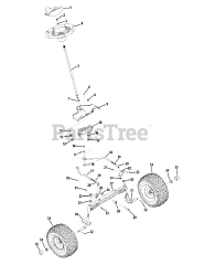Cub Cadet LTX 1050 VT (13VR91AP009) - Cub Cadet 50" Lawn Tractor (2009) Steering &amp; Front Axle Assembly